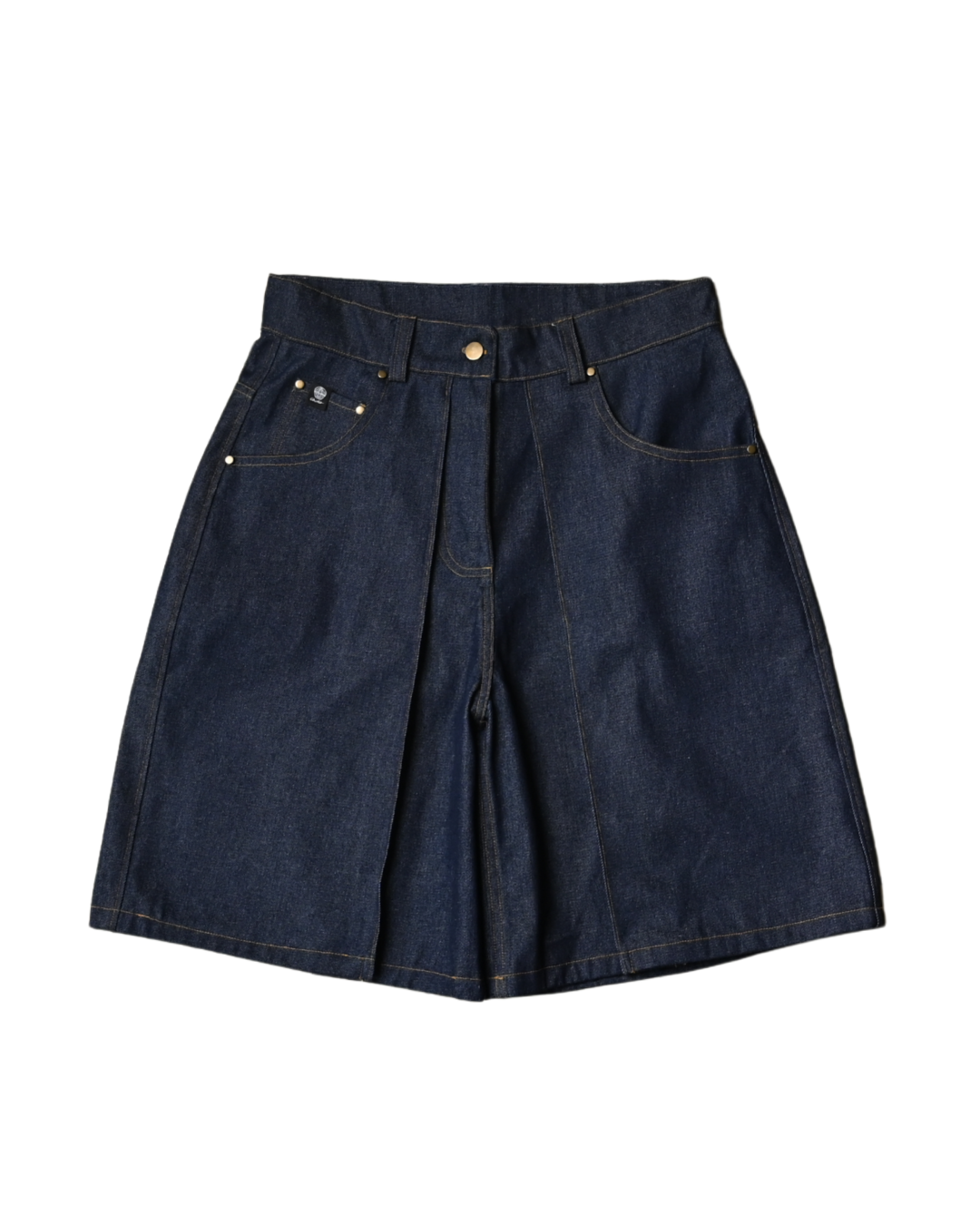 Bermuda de mezclilla baggy unisex estilo streetwear mexicano