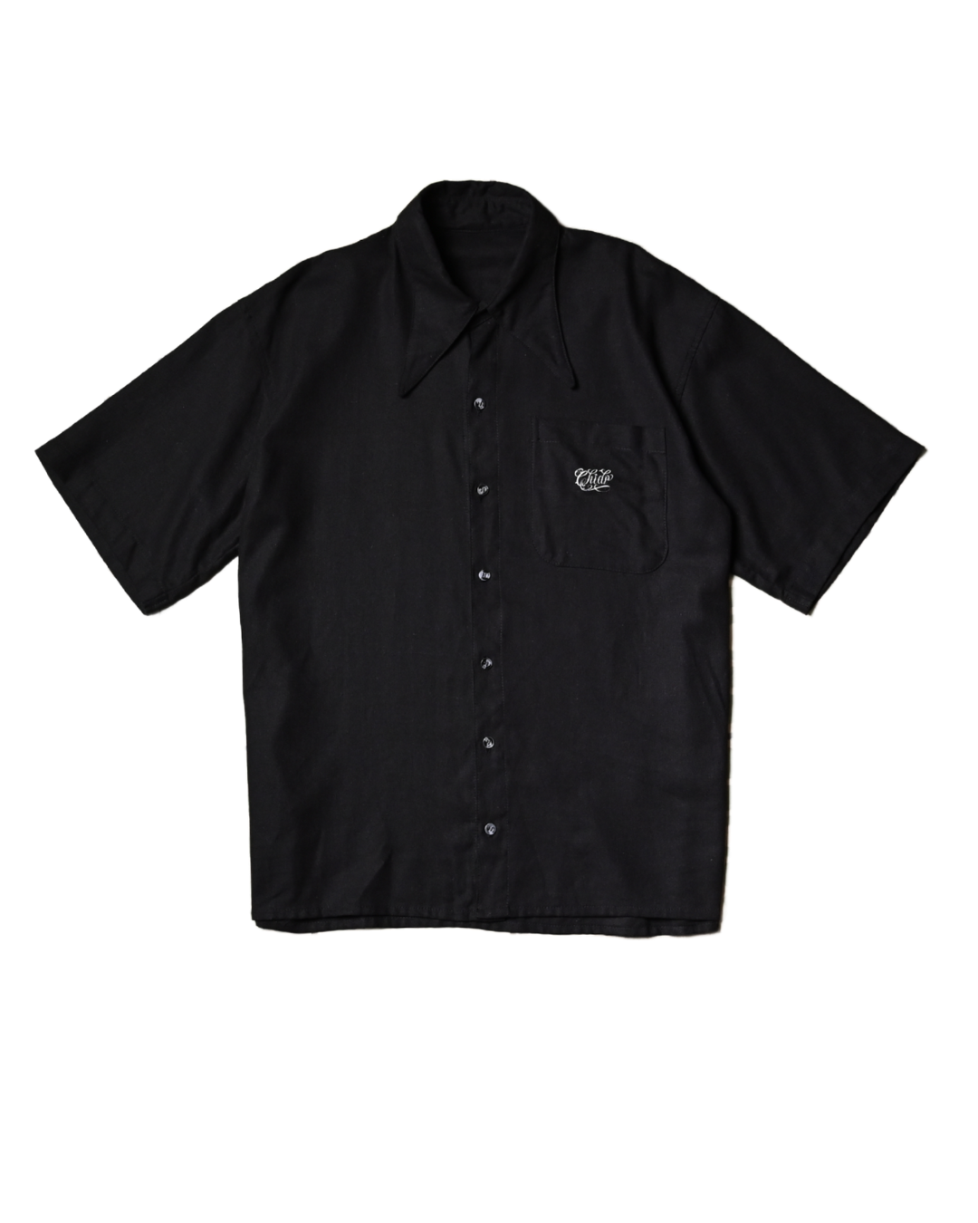 Black linen shirt – Oversized boxy cut, special edition. Amá Chola