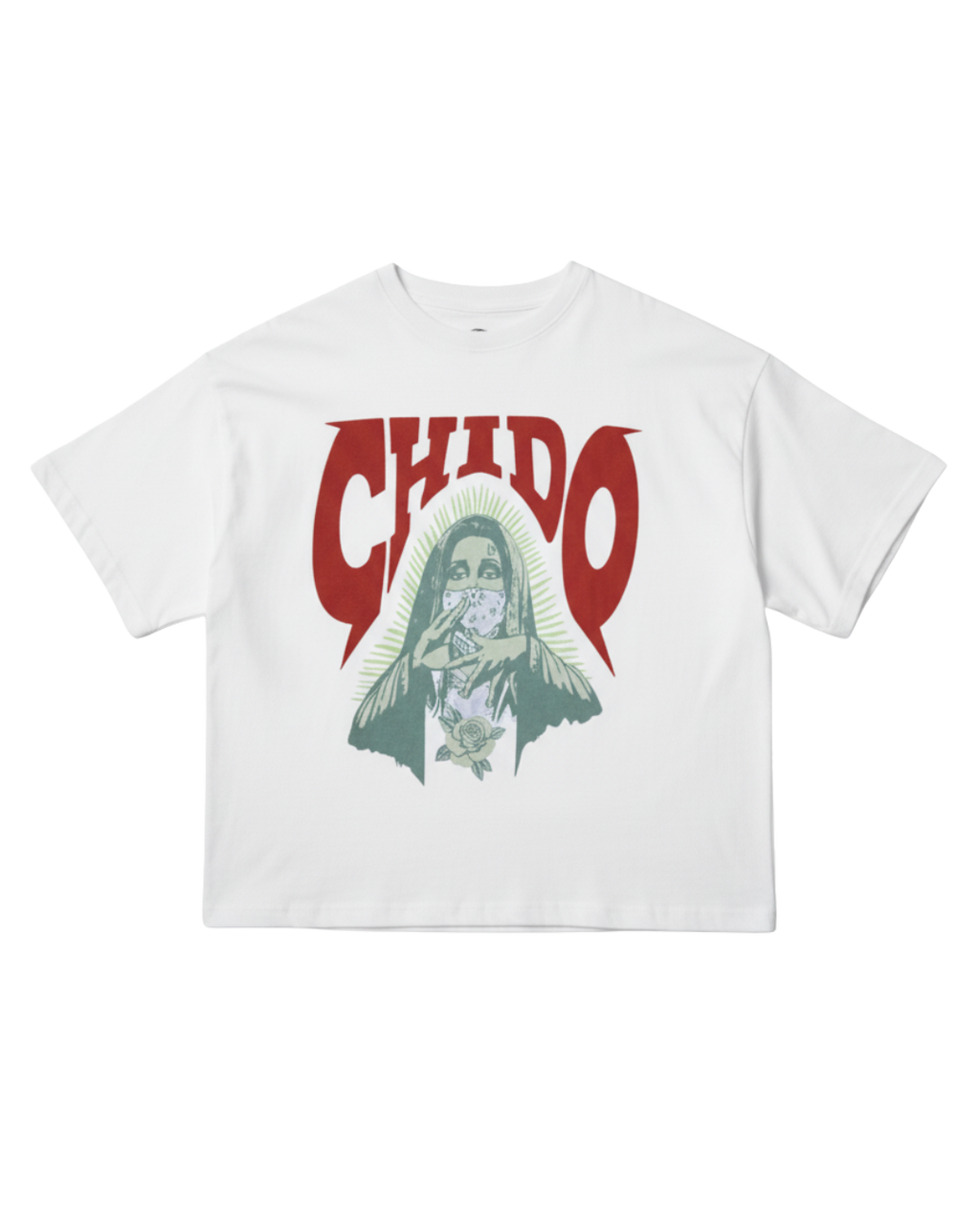 T-shirt boxy blanc. Amá Chola