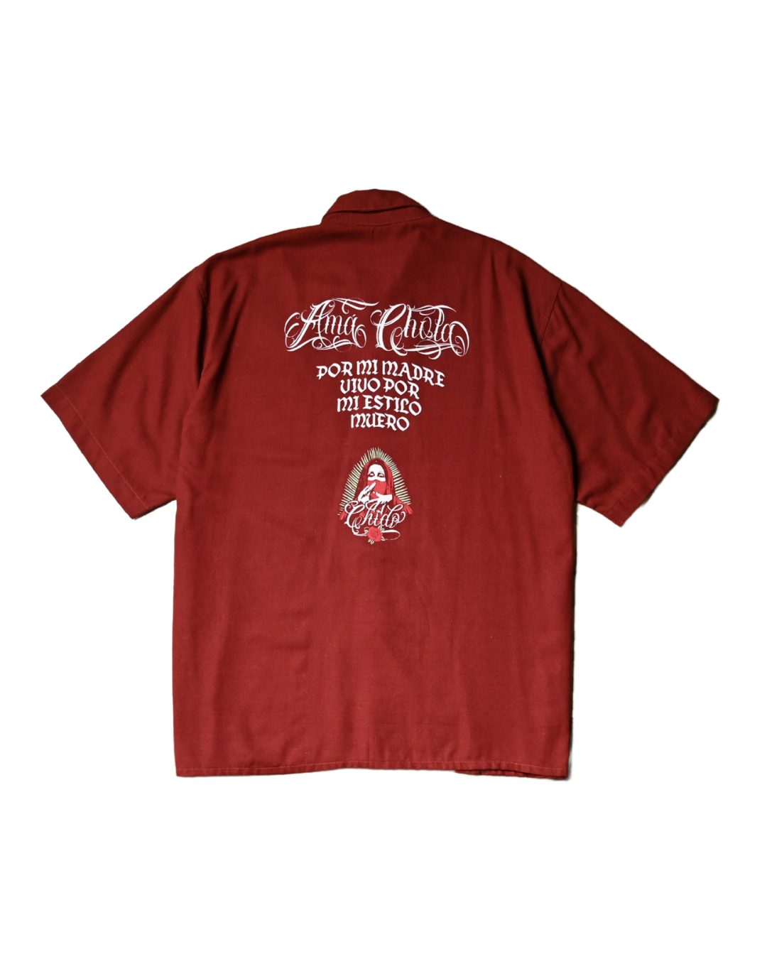 Wine-colored linen shirt – Oversized boxy cut, special edition. Amá Chola