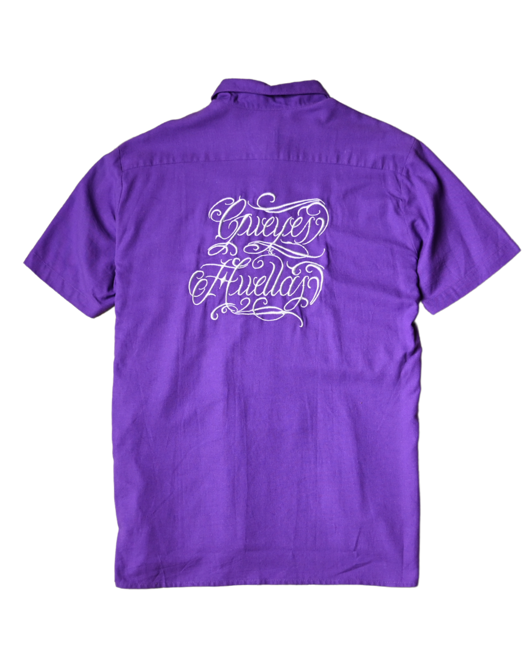 Purple linen shirt. Güeyes and Huellas