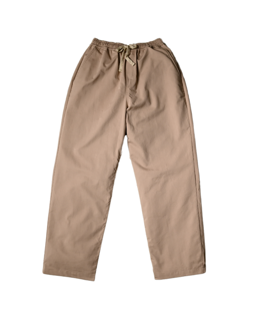 Beige unisex cargo pants. Signature