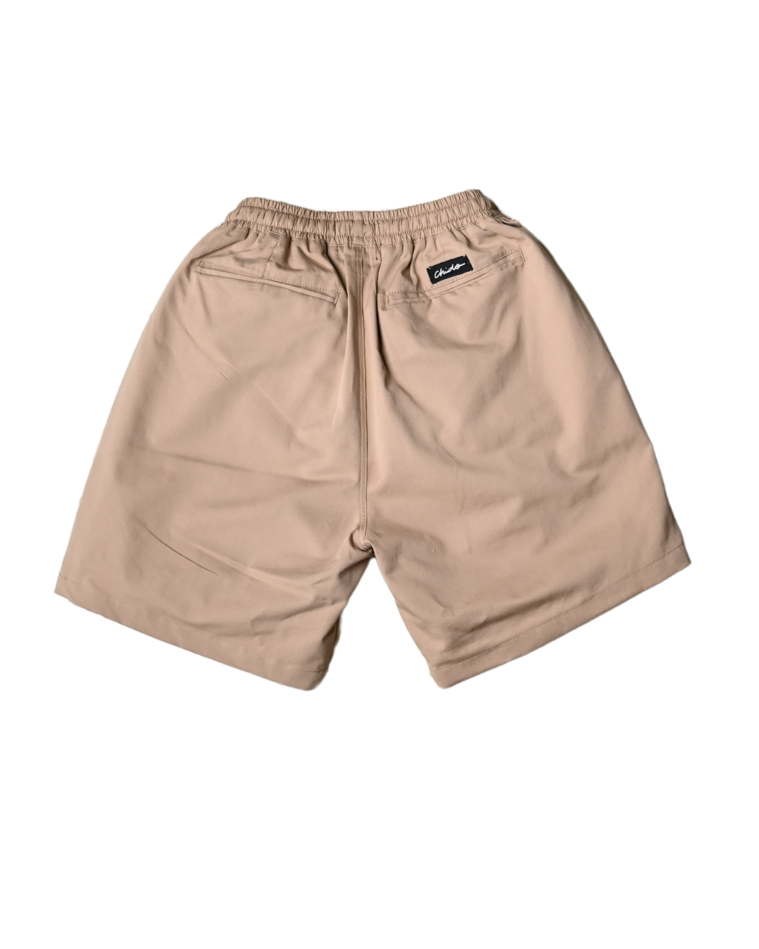 Beige unisex shorts. Signature