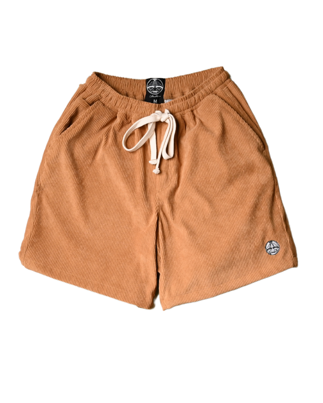 Mustard unisex corduroy shorts. Signature