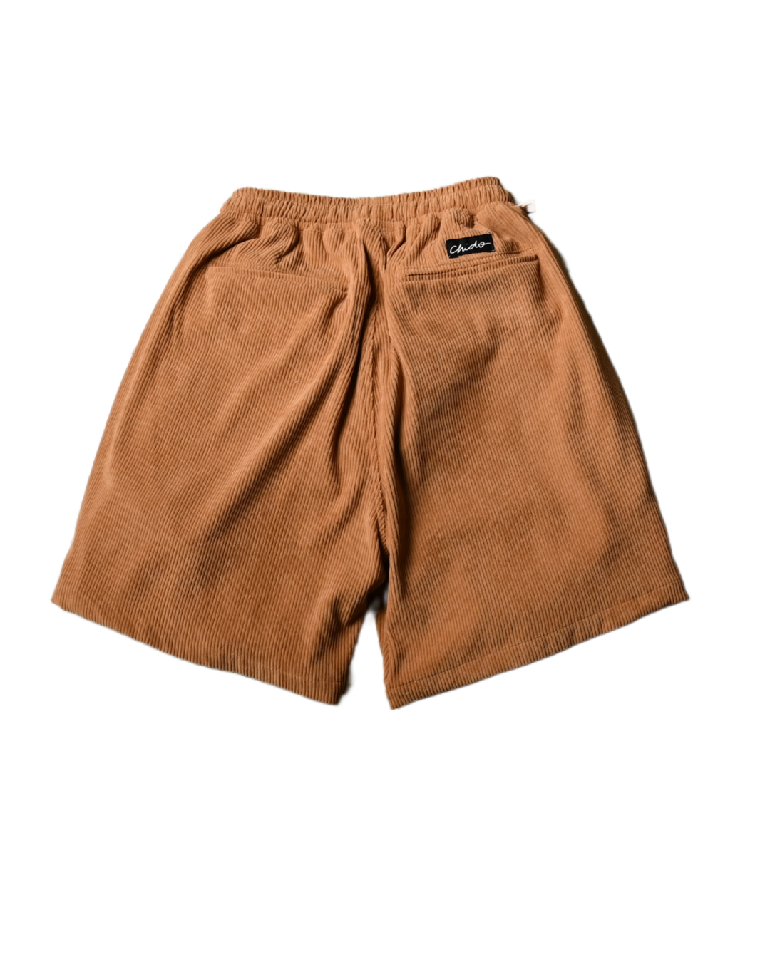 Mustard unisex corduroy shorts. Signature