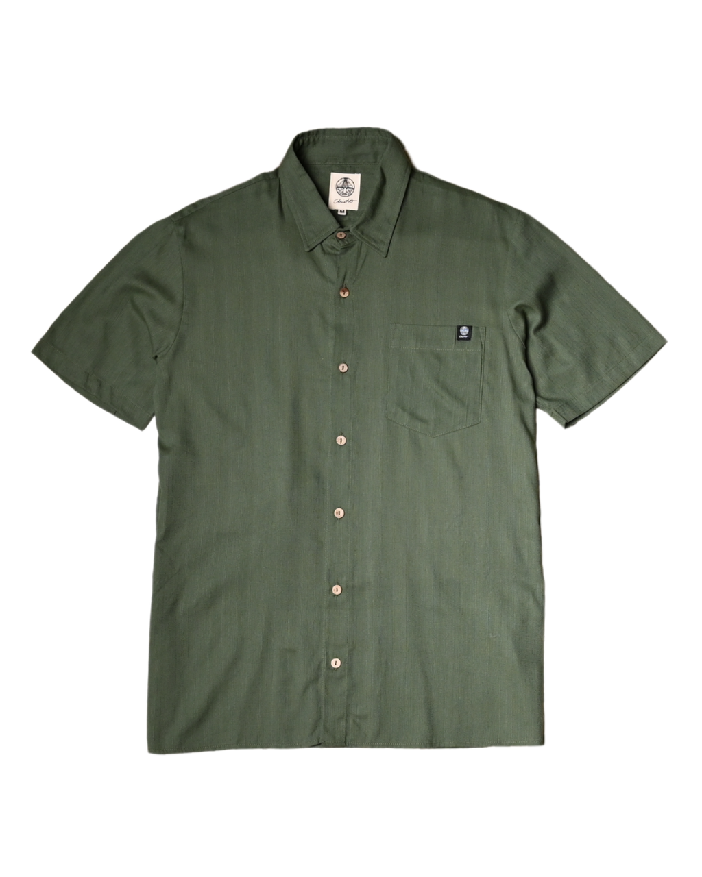 Olive bamboo shirt. Signature