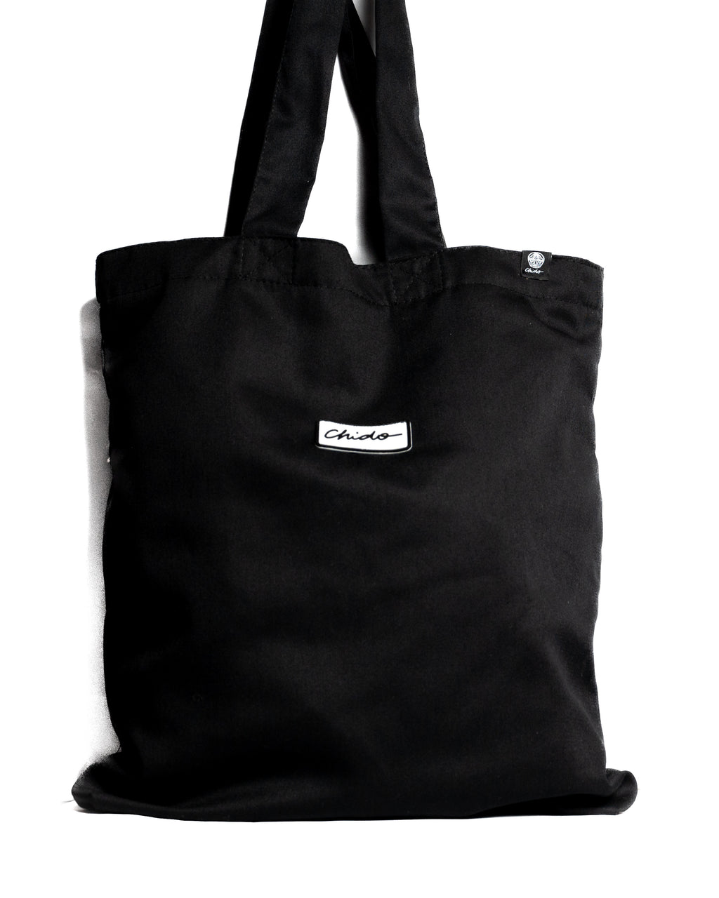 Bolsa tote negra CHIDO de algodón para uso diario