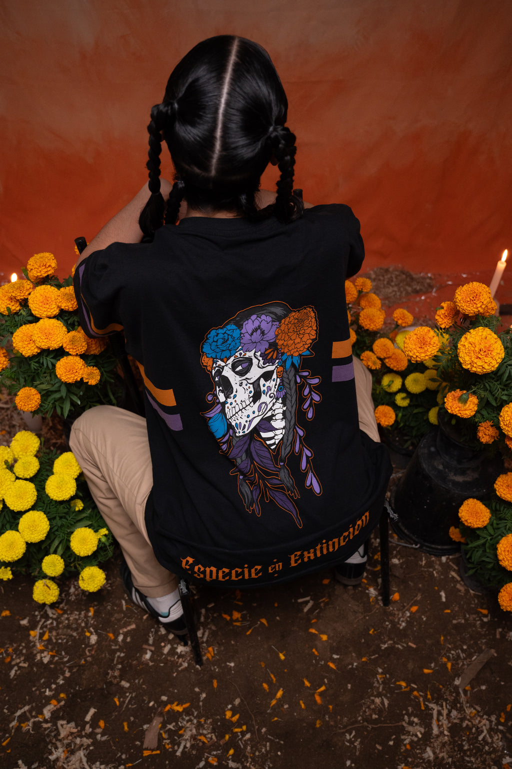 Playera oversize unisex negra. EEE