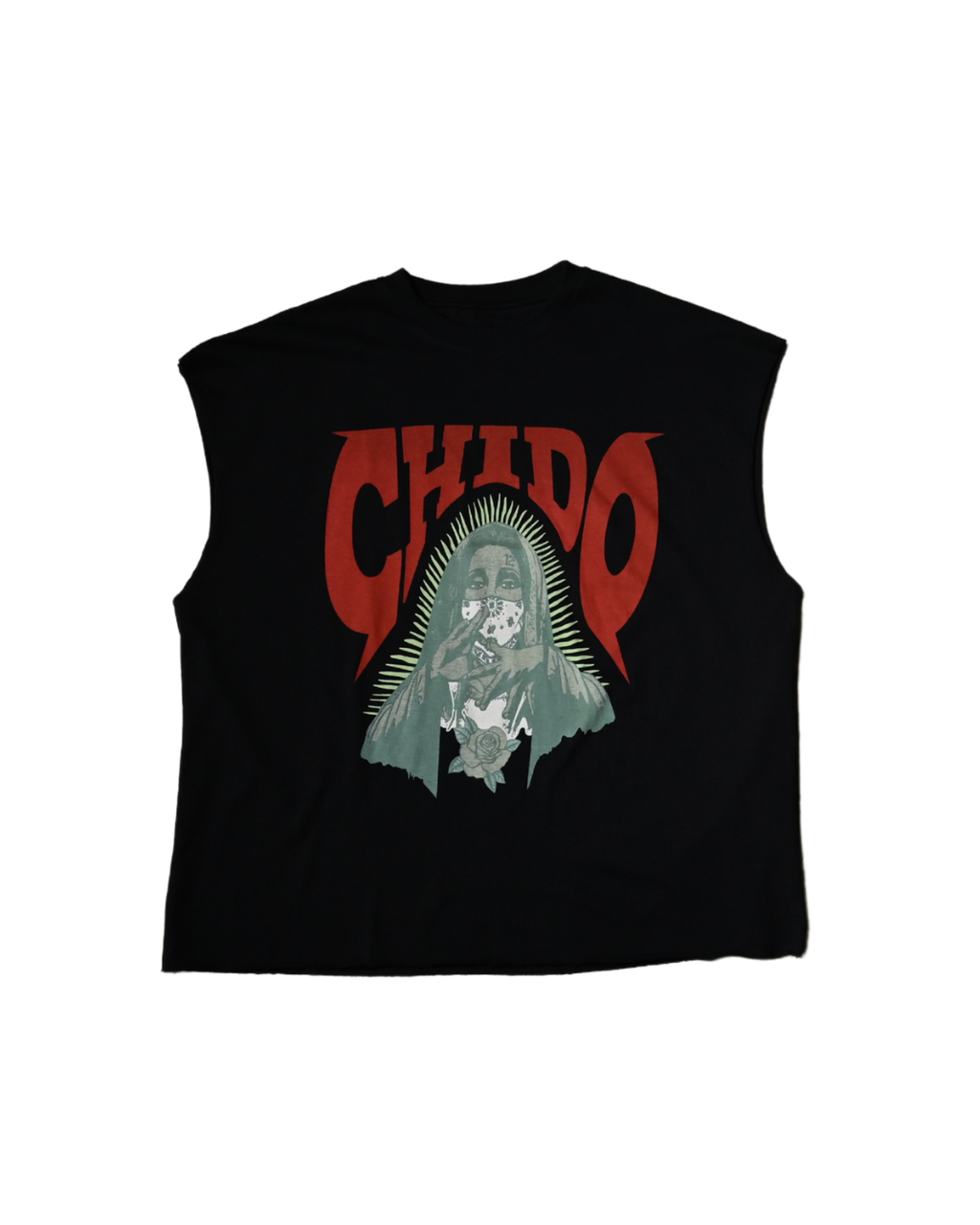 Tank Top Amá Chola Negra boxy fit unisex CHIDO