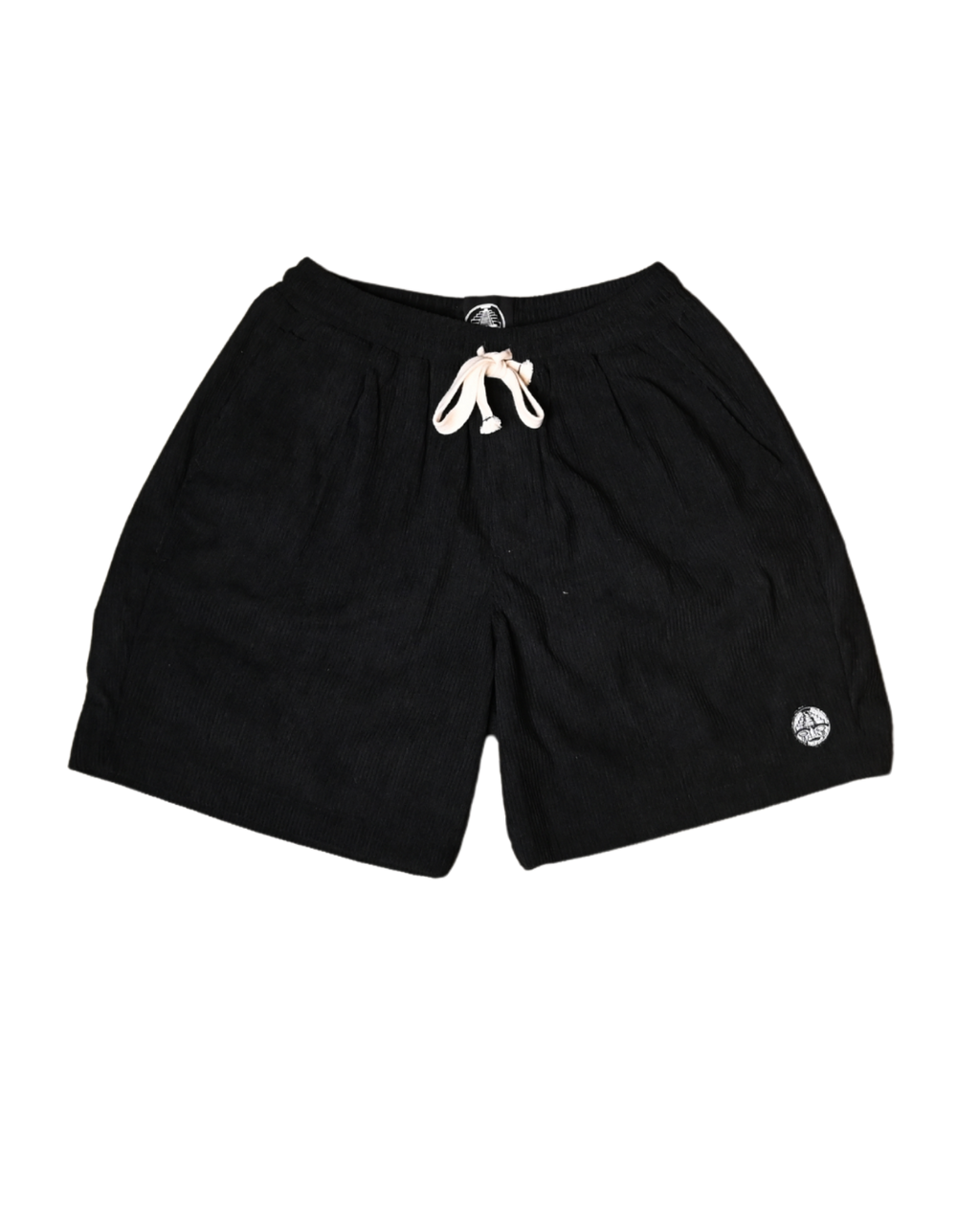 Bermuda oversize de pana negra Signature