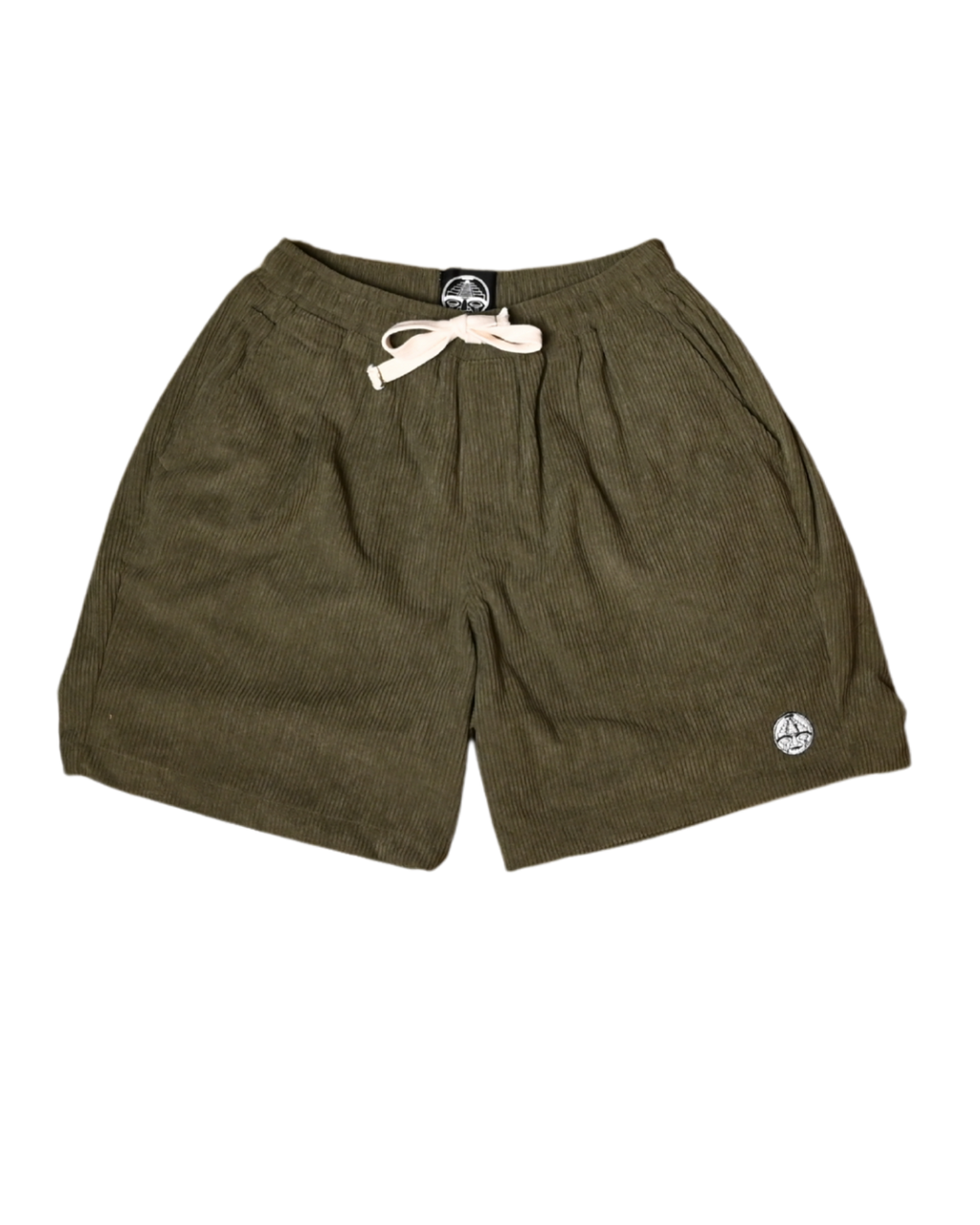 Bermuda oversize de pana verde Signature