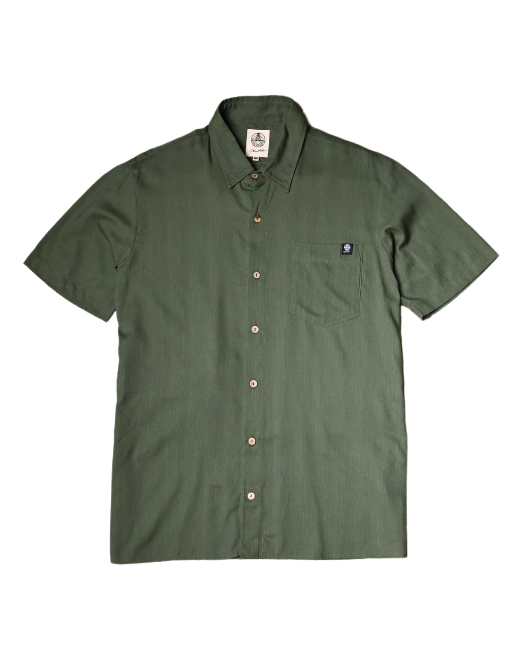 Camisa de bambú olivo Signature CHIDO confeccionada en bambú y algodón