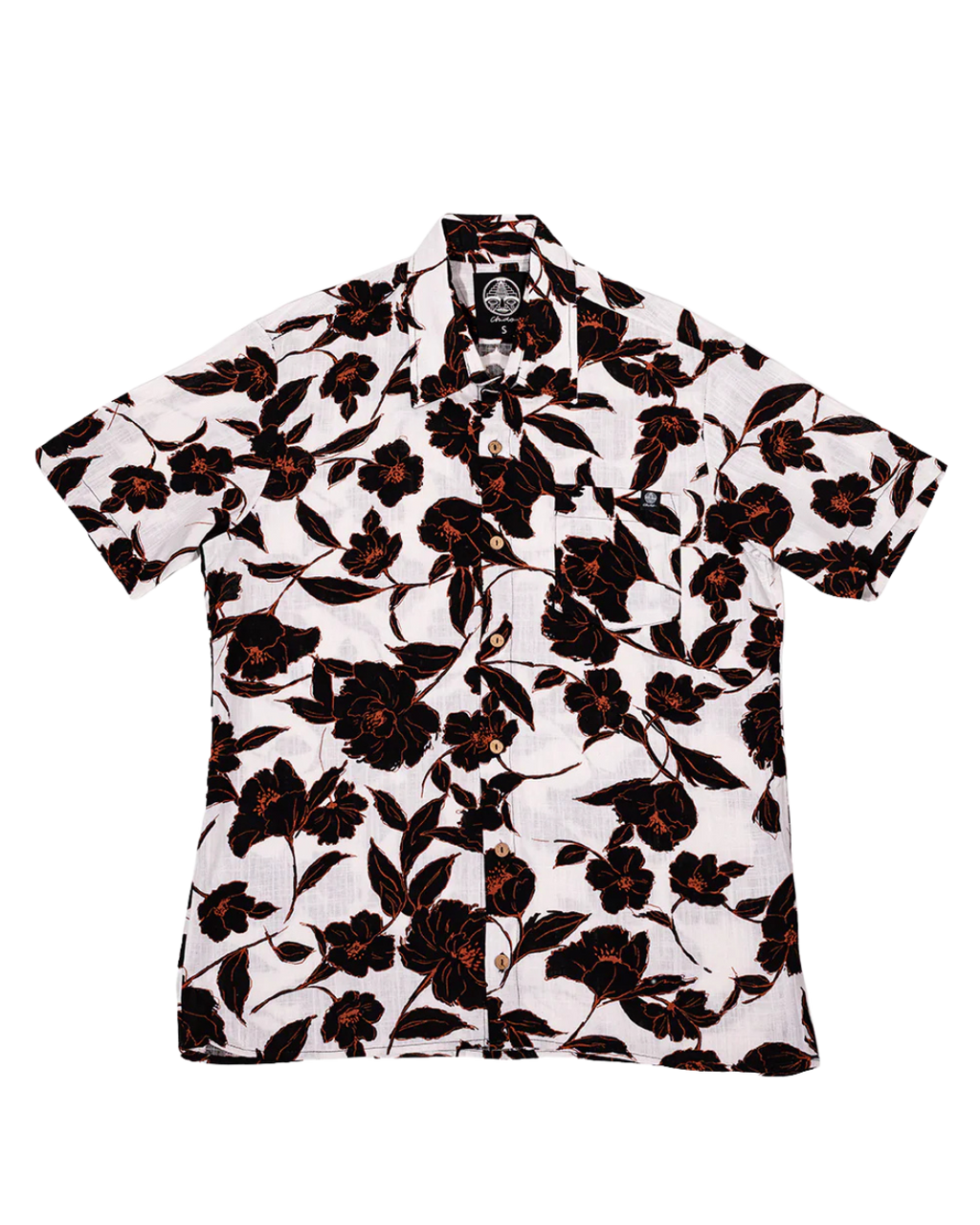Camisa de lino floral unisex Primavera Signature CHIDO vista frontal
