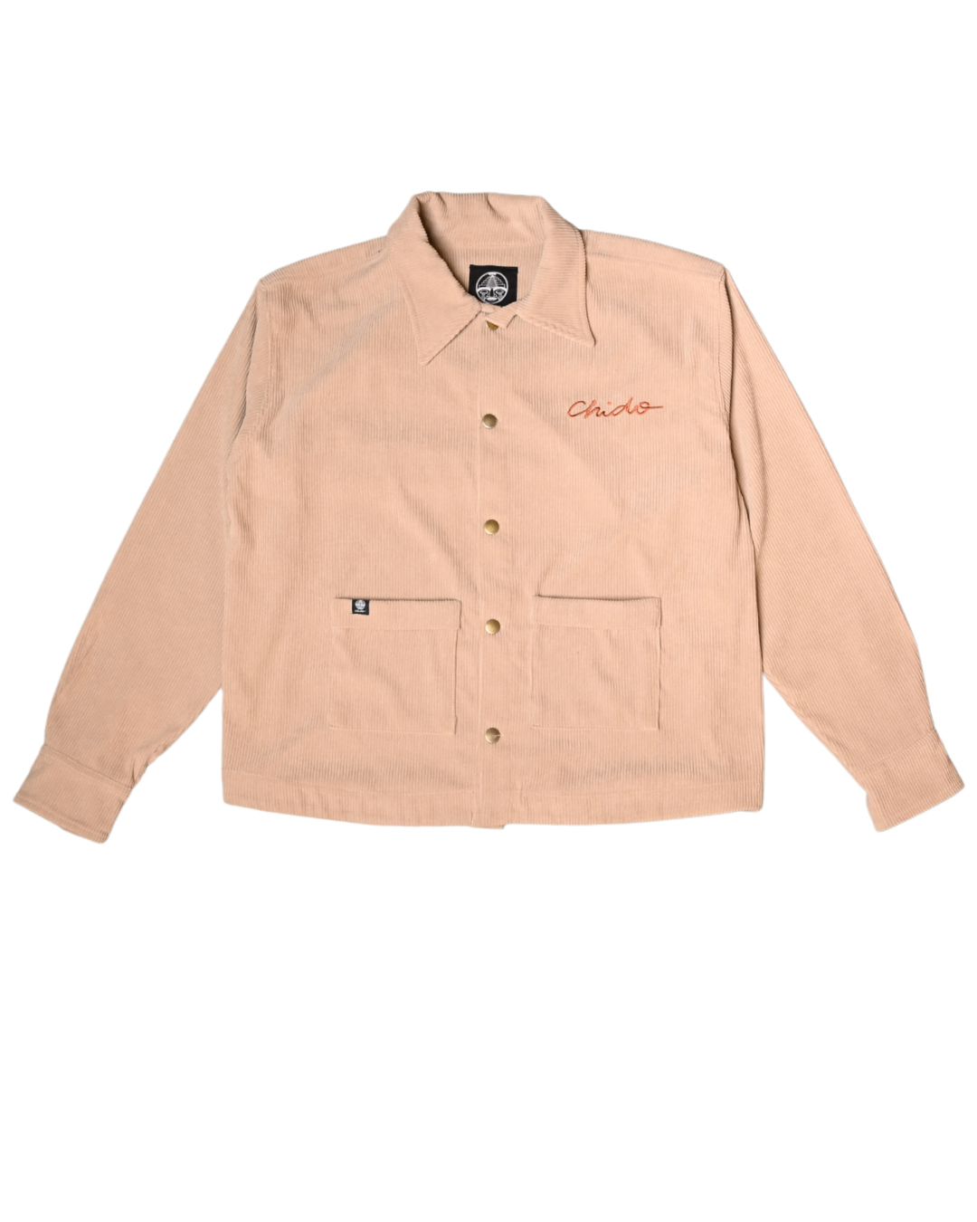 Chamarra de pana beige Chido vista frontal