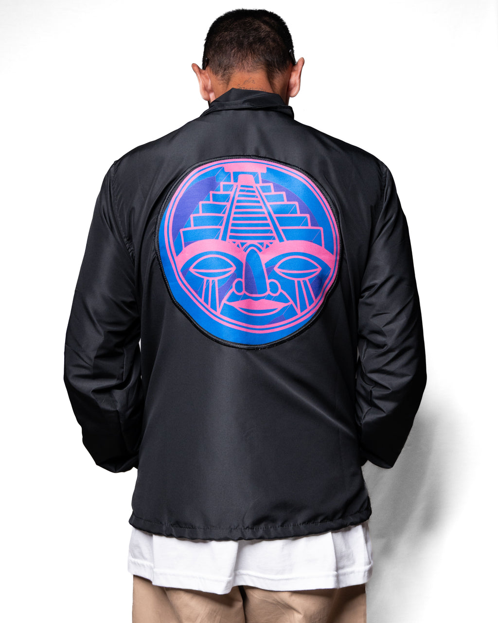 Coach jacket streetwear mexicana Sayuyorckh negra CHIDO