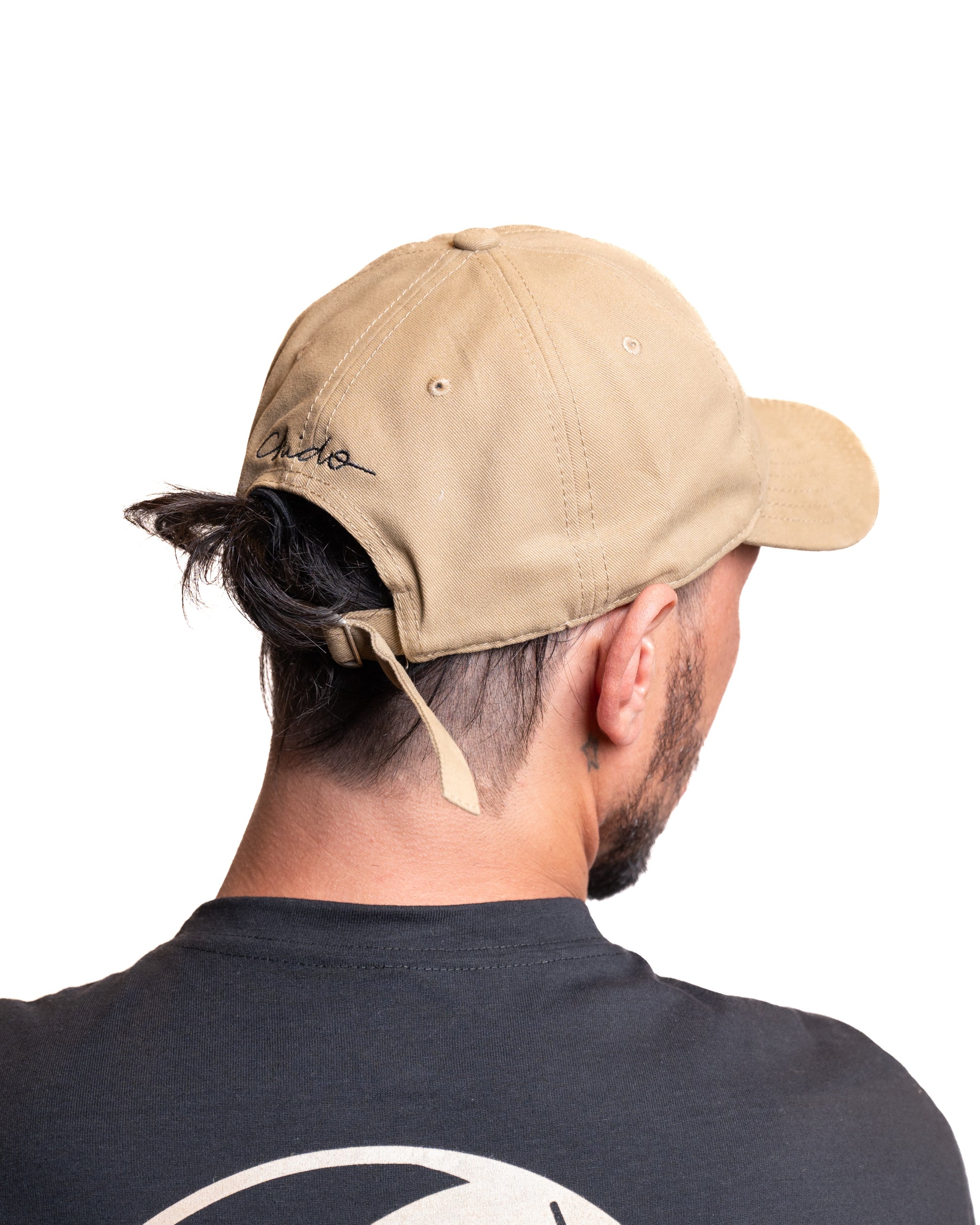 Ajuste trasero de la gorra Court Side beige CHIDO