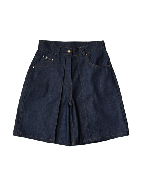Jorts oversize de mezclilla Audacia EEE CHIDO vista frontal