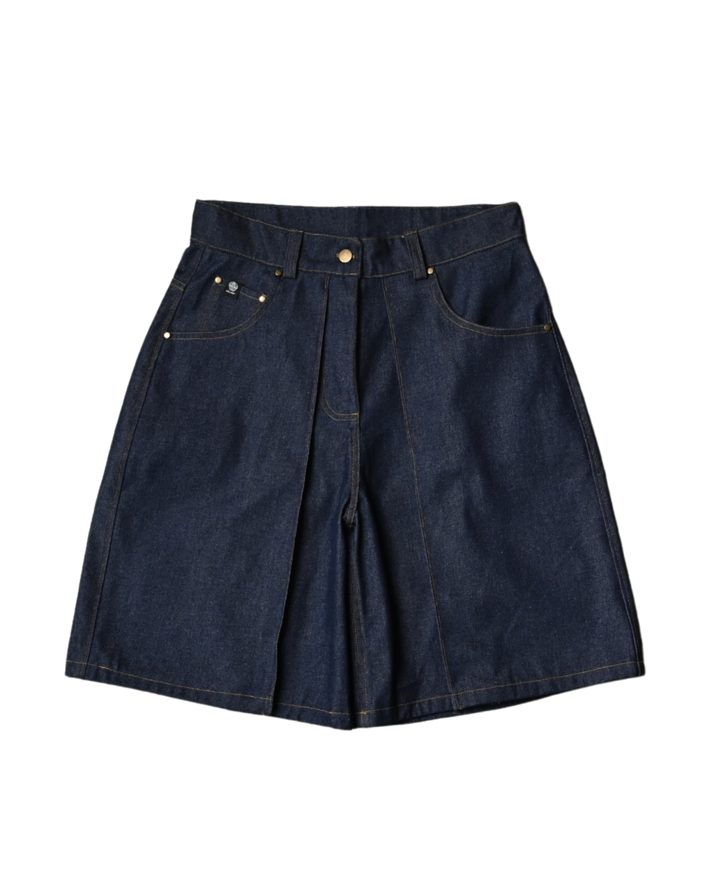 Jorts oversize de mezclilla Audacia EEE CHIDO vista frontal