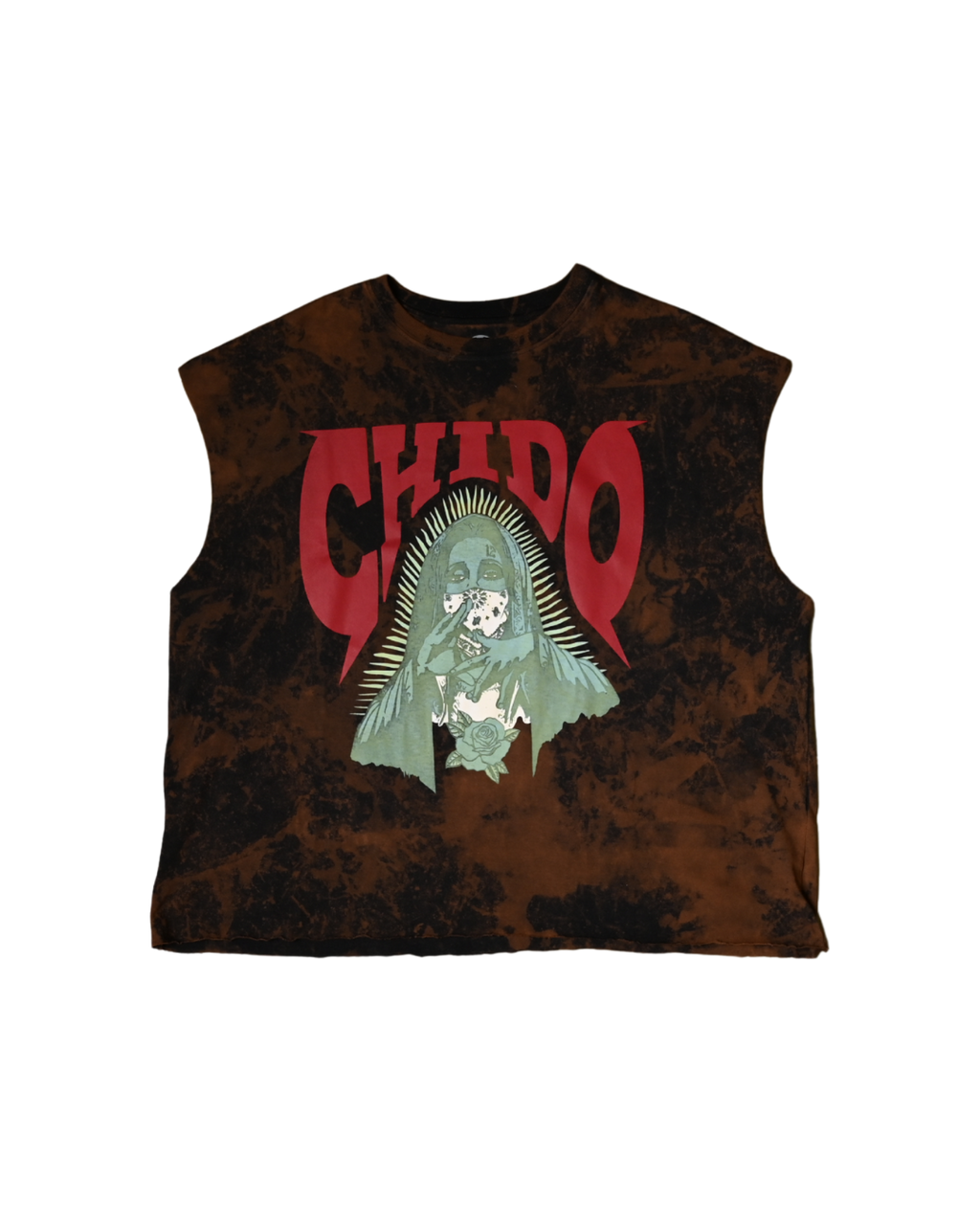 Tank Top Tie Dye Negra Amá Chola de CHIDO