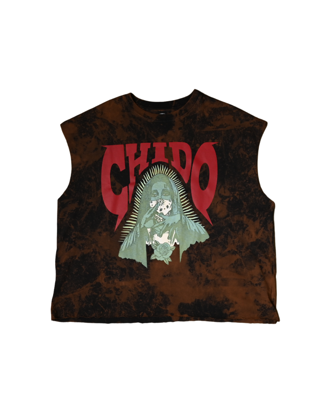 Tank Top Tie Dye Negra Amá Chola de CHIDO