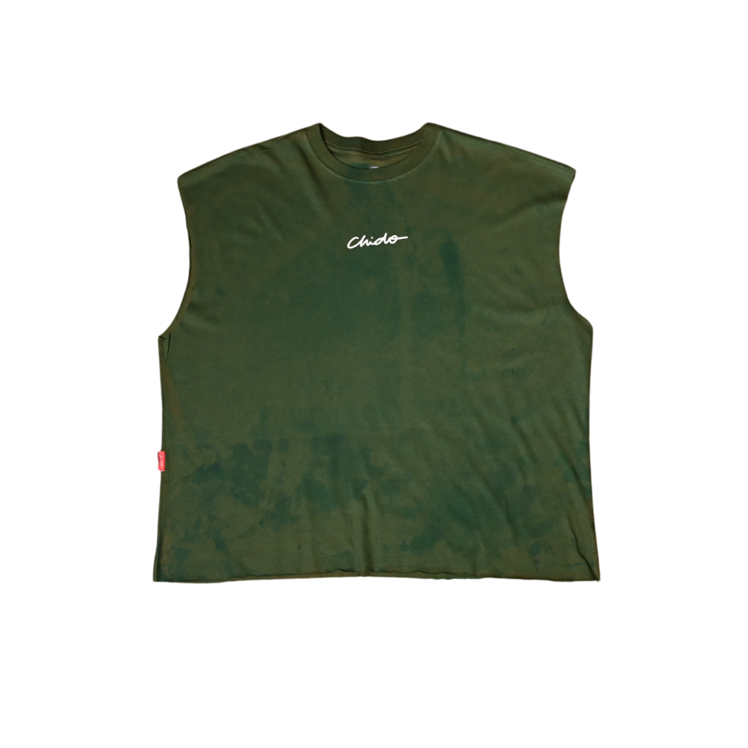 Green Tie Dye Tank Top. Signature